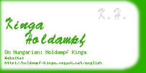kinga holdampf business card